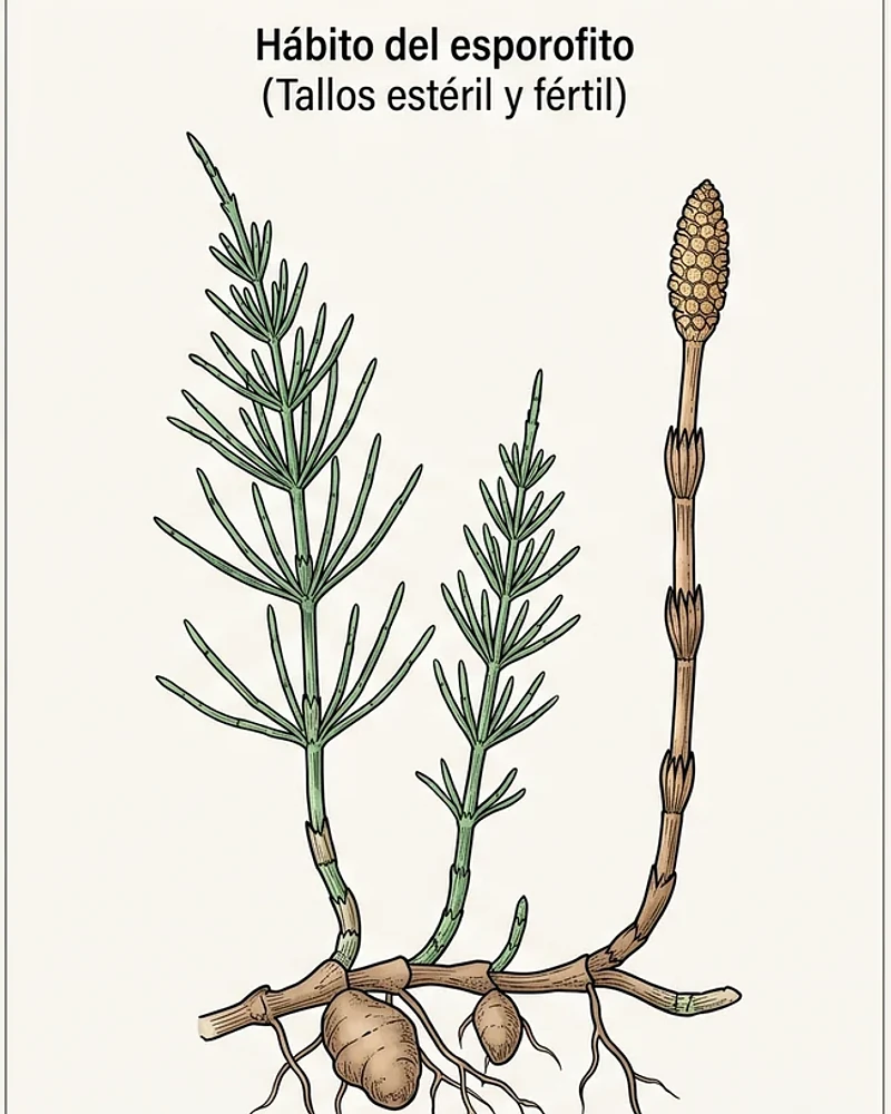 Planta completa de Equisetum arvense