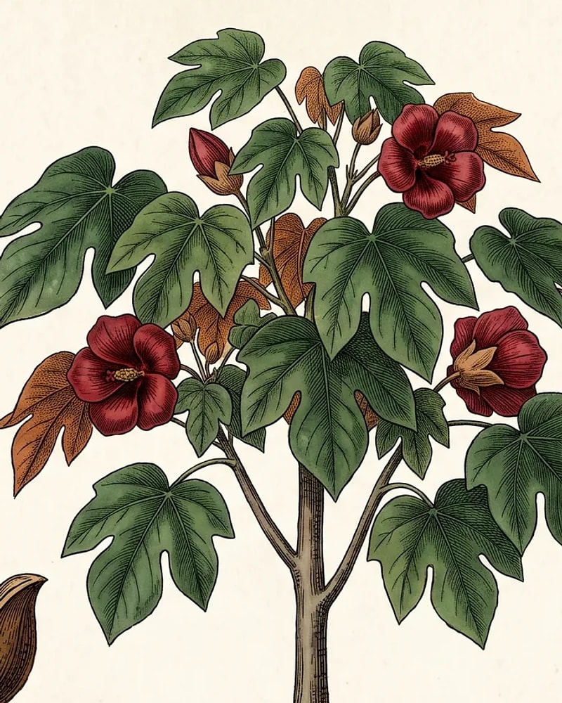 Planta completa de Chiranthodendron pentadactylon Larreat
