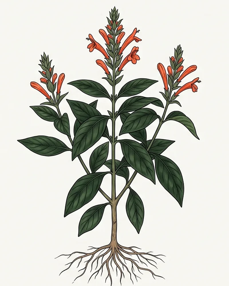 Planta completa de Justicia spicigera
