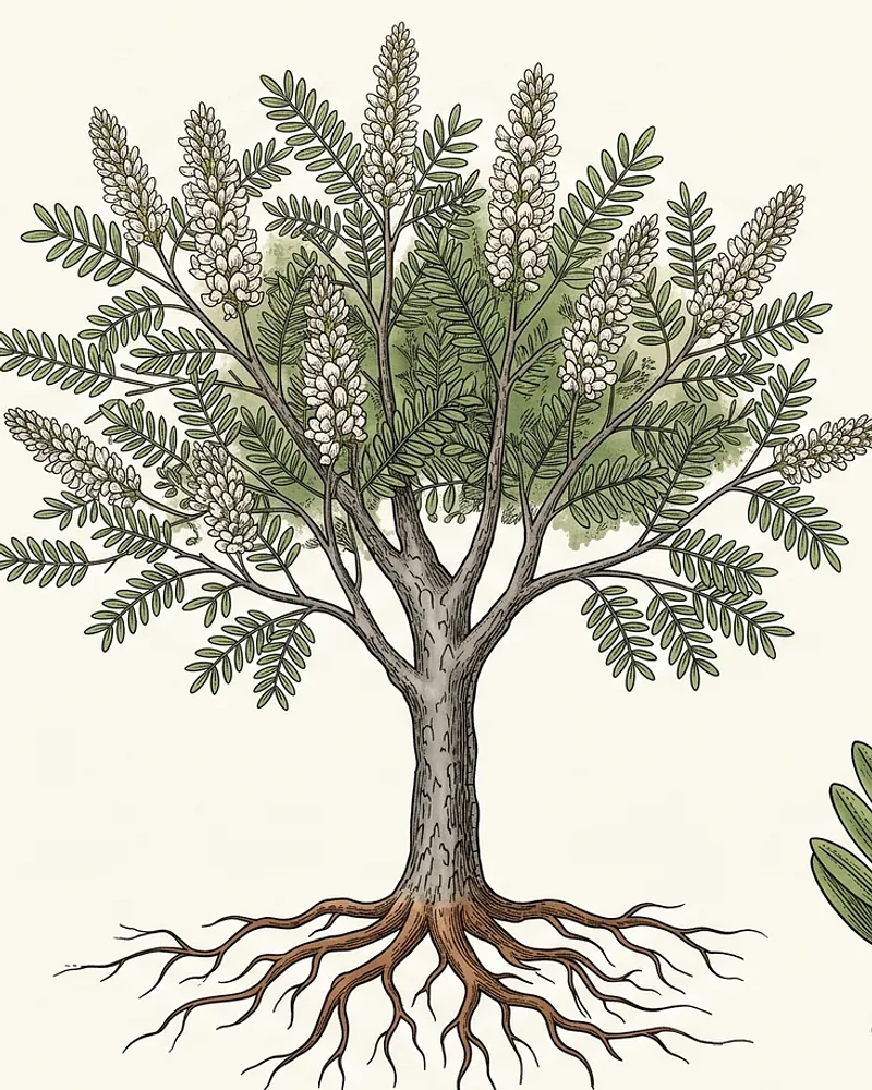 Planta completa de Eysenhardtia polystachya (Ortega) Sarg.